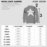 Chunky Wool Knit Star Jumper - Purple & Cream