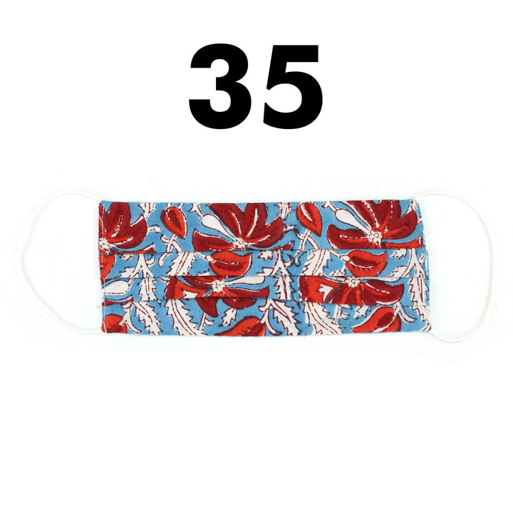 Handmade 100% Cotton Pleated Face-Mask