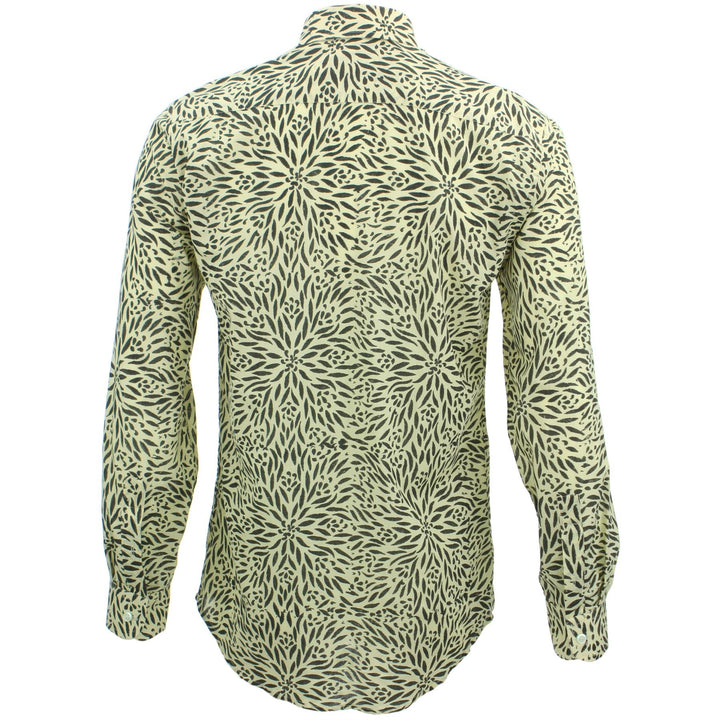Tailored Fit Long Sleeve Shirt - Block Print - Stamen