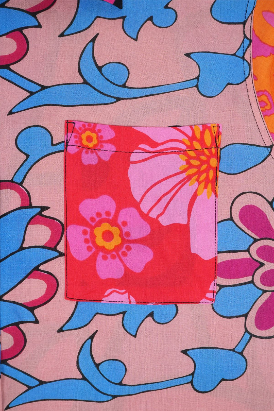 Regular Fit Short Sleeve Shirt - Random Mixed Panel Bold Floral