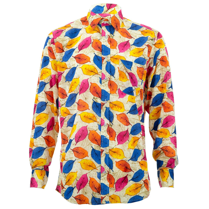 Regular Fit Long Sleeve Shirt - Leaves