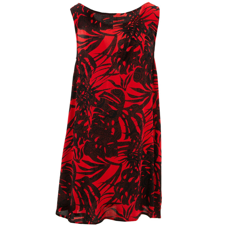 Shift Shaper Dress - Red Tropical Leaf