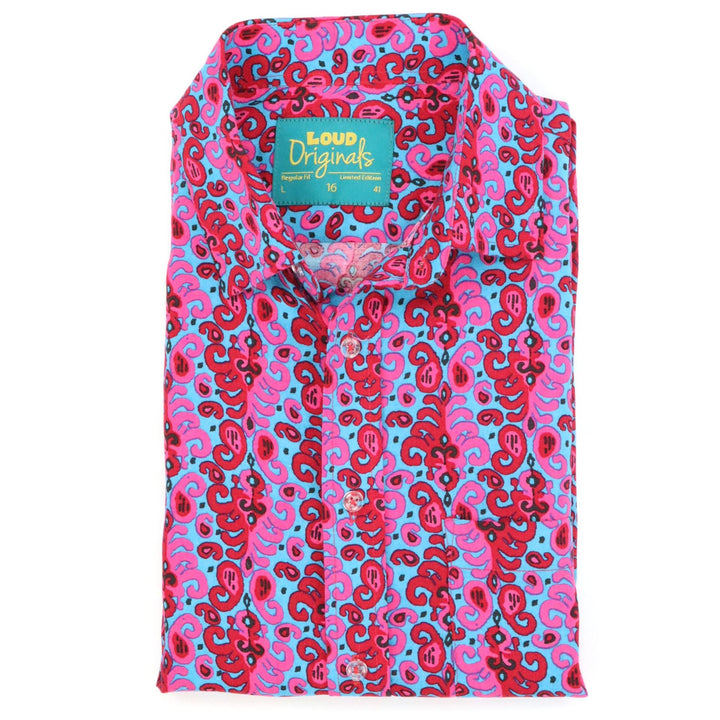 Regular Fit Short Sleeve Shirt - Pink Ripple