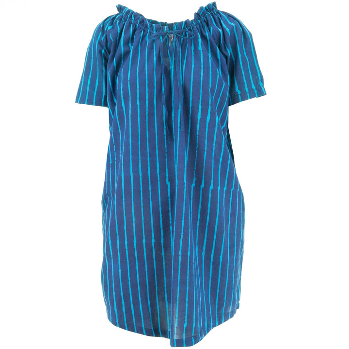 Tie Front Summer Dress - Ocean Stripe