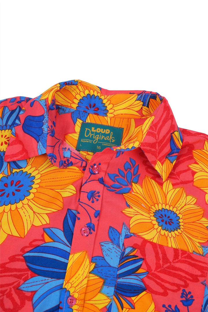 Regular Fit Short Sleeve Shirt - Sunburst Meadow