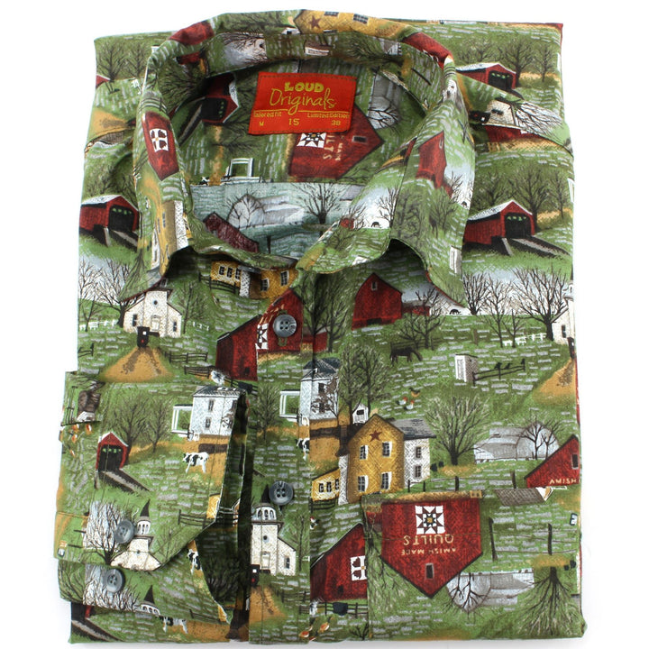 Tailored Fit Long Sleeve Shirt - Rural Town