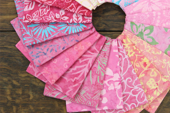 Charm Pack - 40 x 5" Squares of Cotton Batik