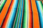 Handwoven Mexican Serape Large 200cm x 147cm - Orange