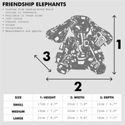 Batik Cotton Friendship Elephant - Green Stripe