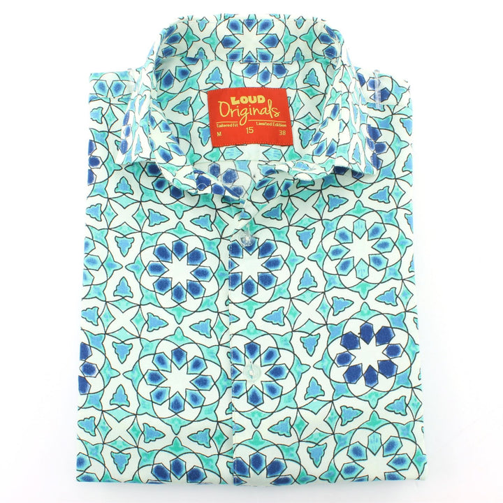 Tailored Fit Short Sleeve Shirt - Moroccan Tile