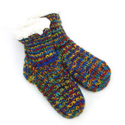 Hand Knitted Wool Ankle Socks - SD Rainbow Mix