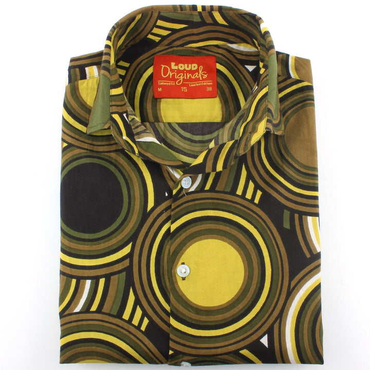 Slim Fit Short Sleeve Shirt - Retro Circles