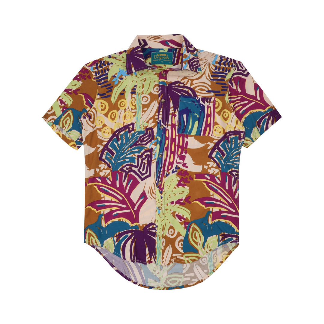 Regular Fit Short Sleeve Shirt - Electric Rainforest