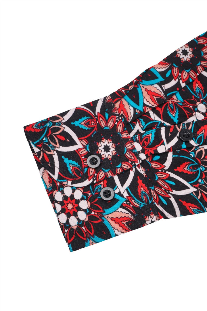 Regular Fit Long Sleeve Shirt - Lotus Kaleidoscope