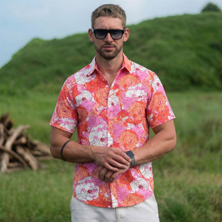 Regular Fit Short Sleeve Shirt - Pink Peony