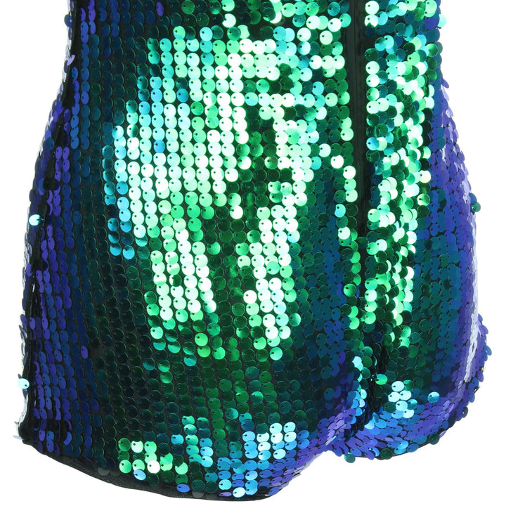 Shiny Sequin Playsuit - Green