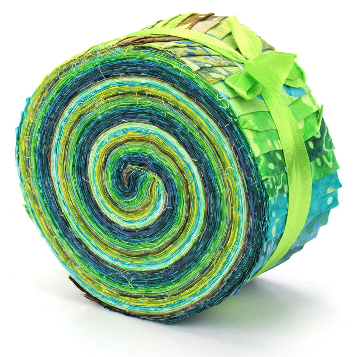 Jelly Roll - 40 Strips of 2.5" x 37" Cotton Batik