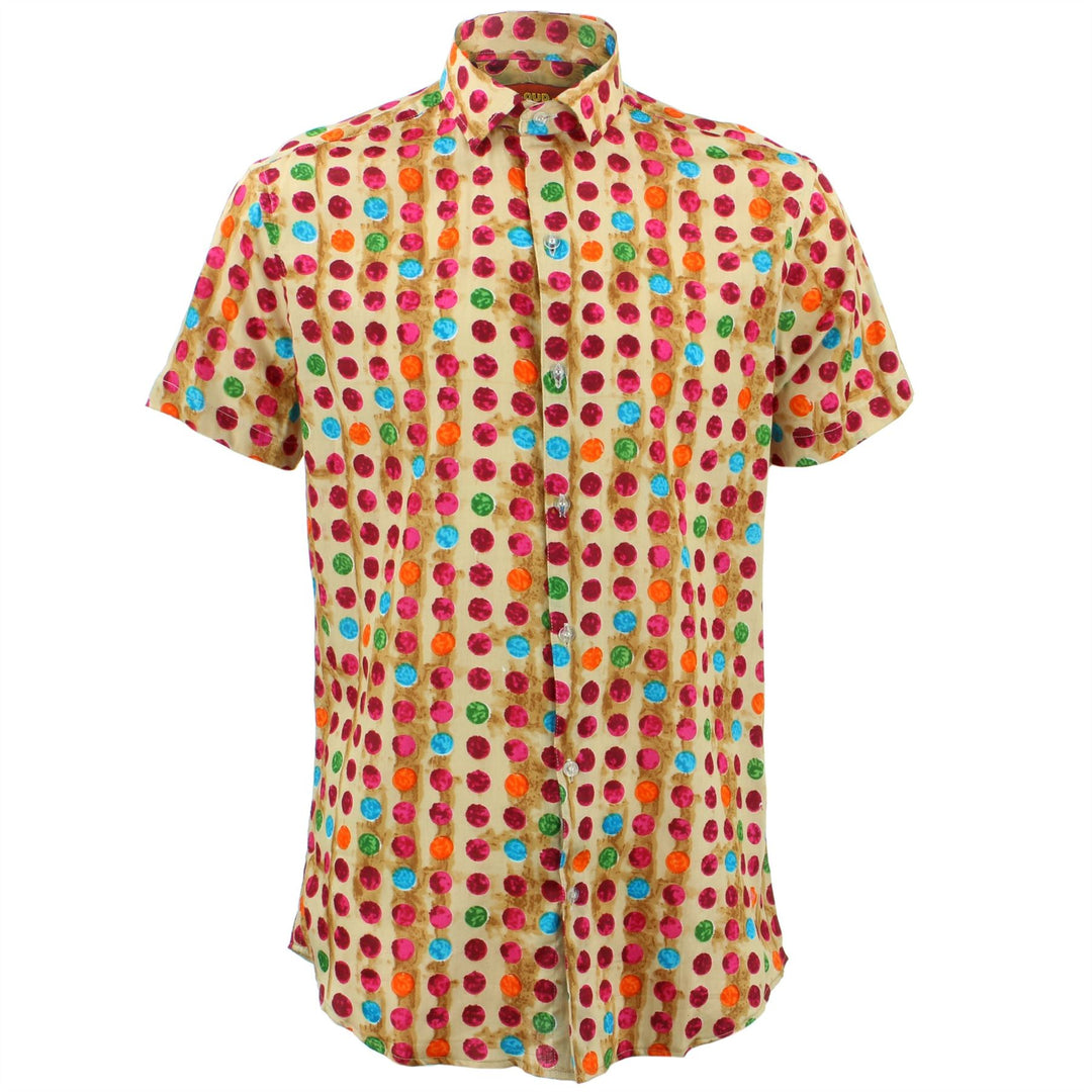 Slim Fit Short Sleeve Shirt - Multi Dotty