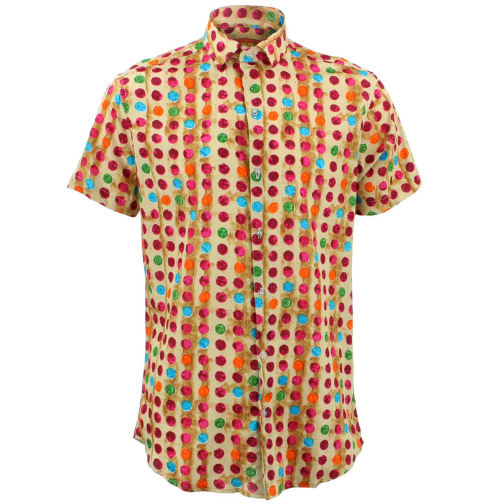 Slim Fit Short Sleeve Shirt - Multi Dotty