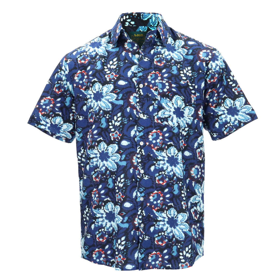 Regular Fit Short Sleeve Shirt - Midnight Tropic Bloom