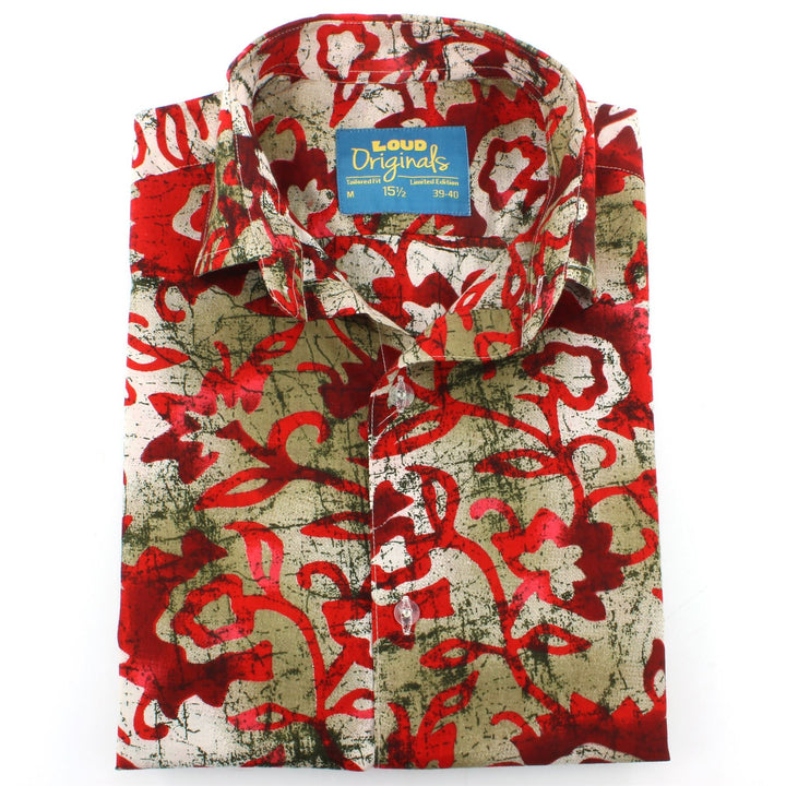 Tailored Fit Short Sleeve Shirt - Floral Blend
