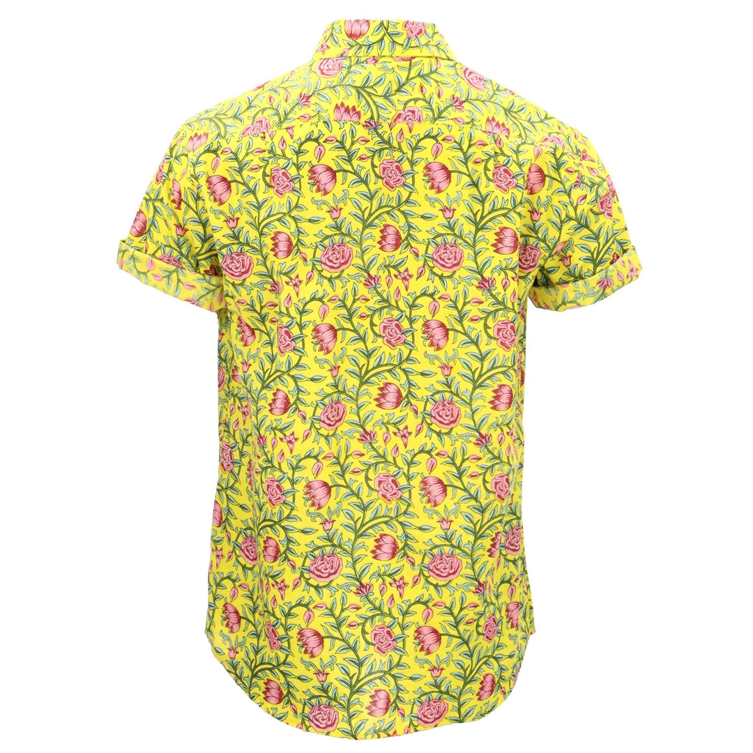 Regular Fit Short Sleeve Shirt - Golden Meadow Rose