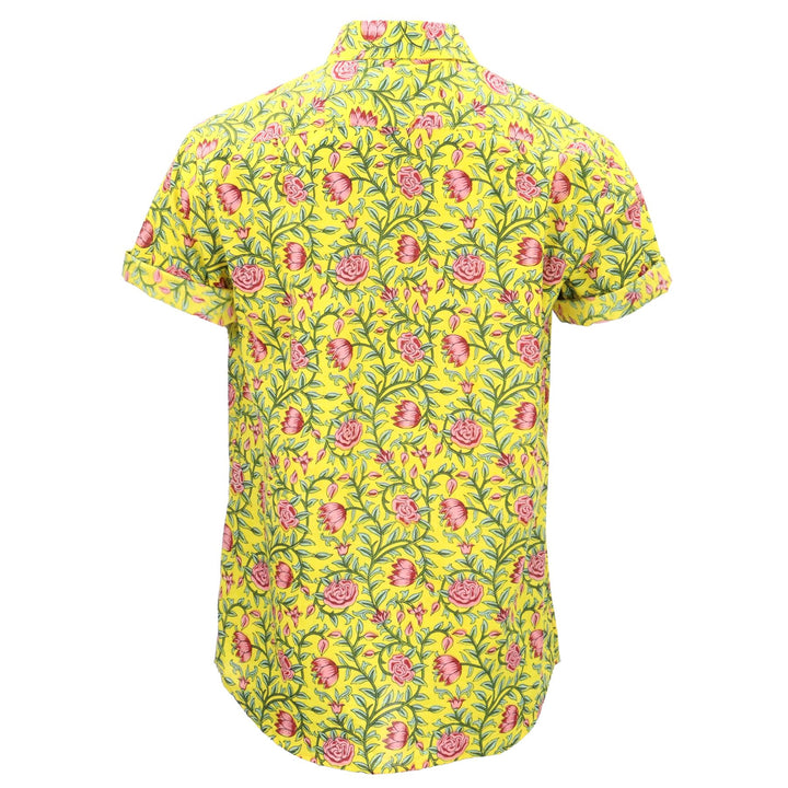 Regular Fit Short Sleeve Shirt - Golden Meadow Rose