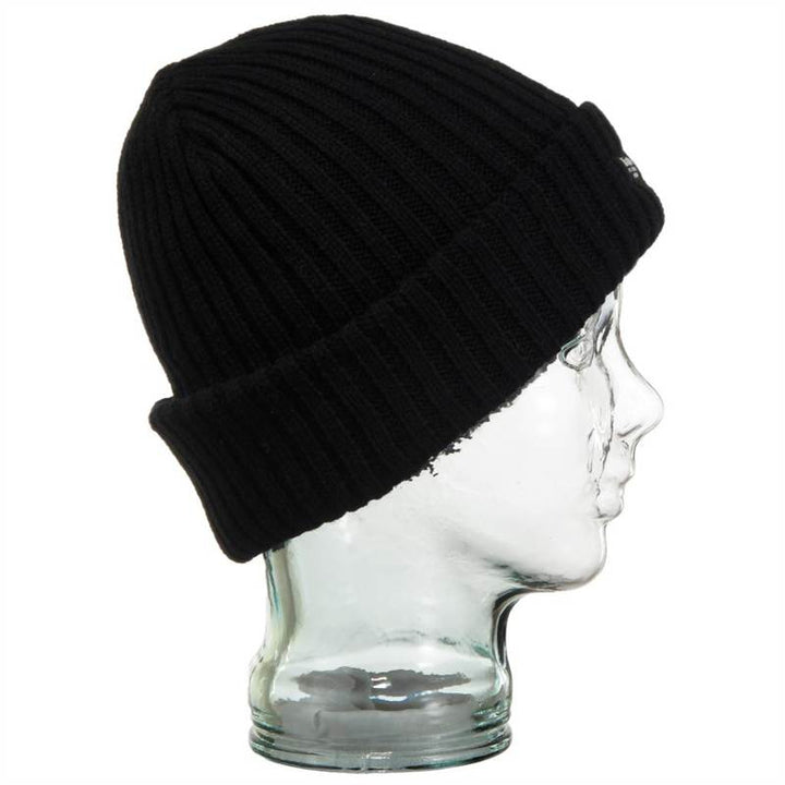 Chunky Knit Beanie Hat - Black
