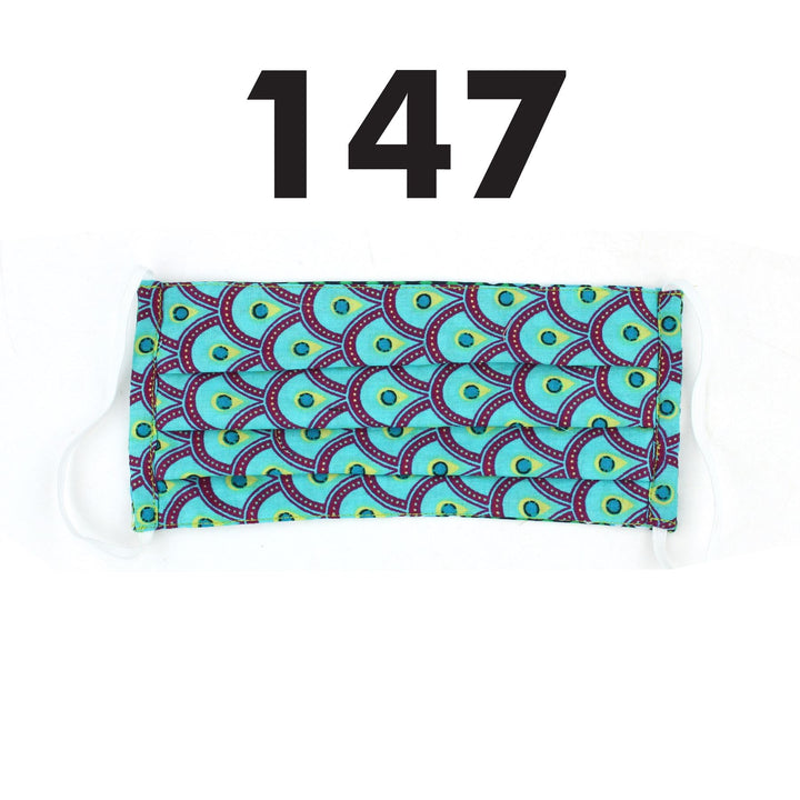100% Cotton Handmade Pleated Face-Mask