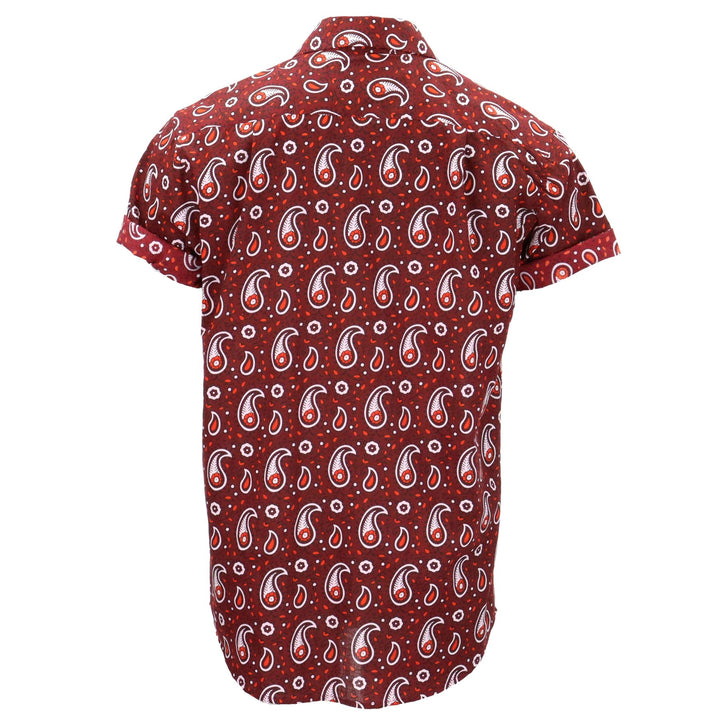 Regular Fit Short Sleeve Shirt - Crimson Karma Paisley