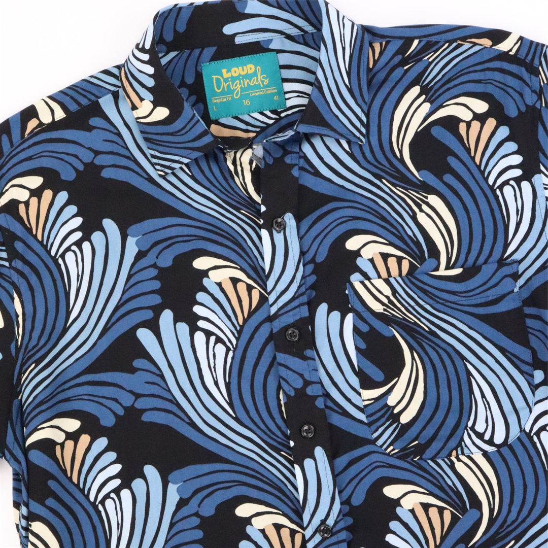 Regular Fit Short Sleeve Shirt - Midnight Wave