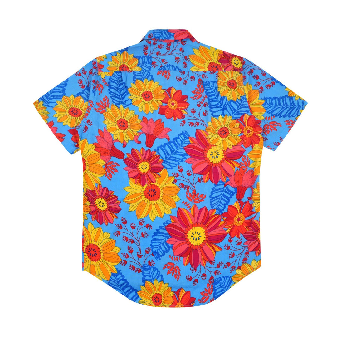 Regular Fit Short Sleeve Shirt - Blue Sky Meadow