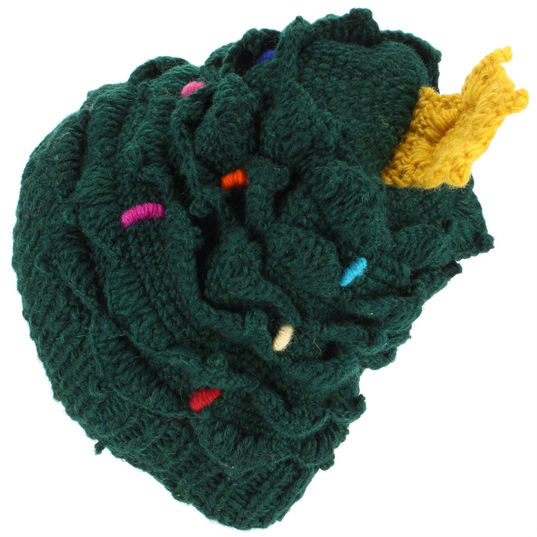Wool Knit Christmas Tree Hat
