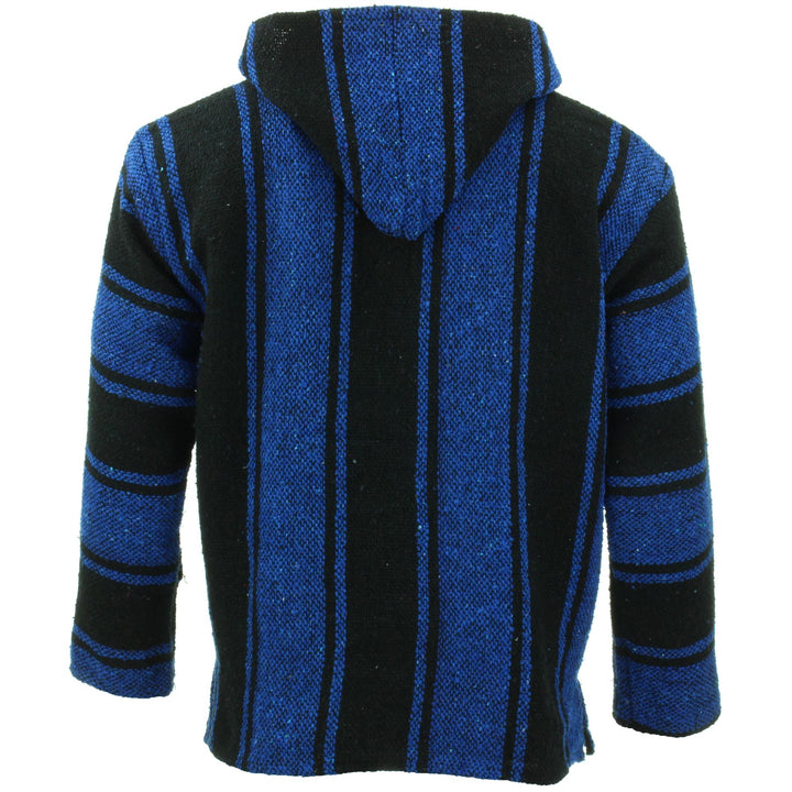 Recycled Mexican Baja Jerga Hoody - Blue Black