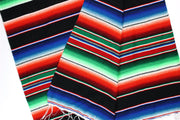 Handwoven Mexican Serape Small 192cm x 88cm - Black