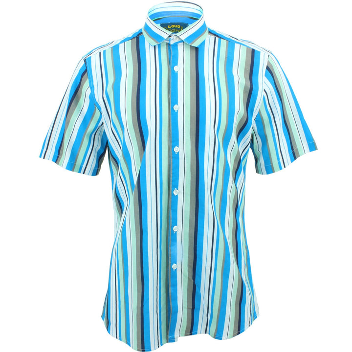 Slim Fit Short Sleeve Shirt - Bayadere Stripes