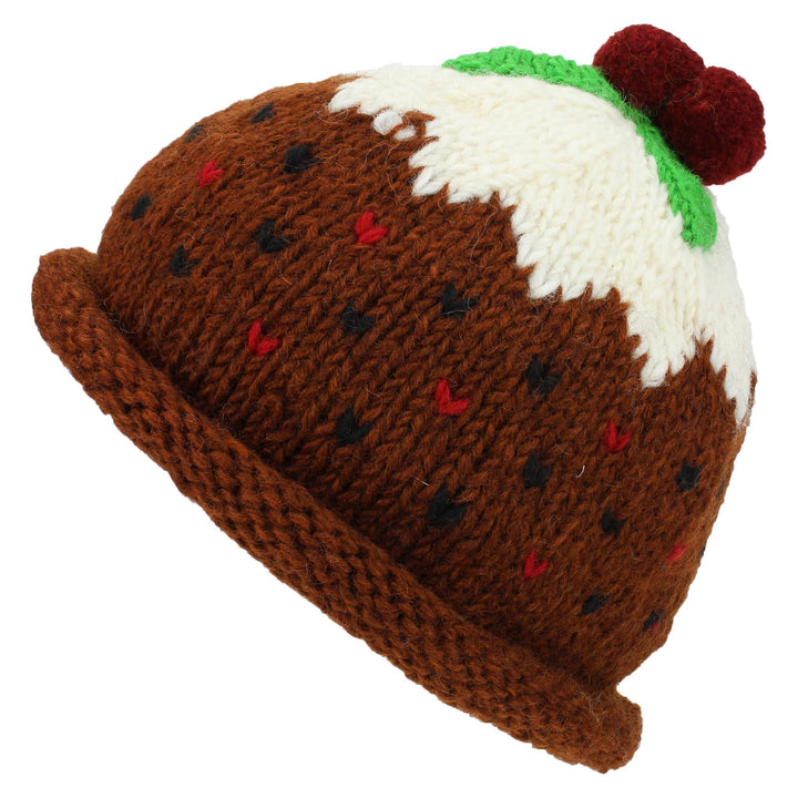 Wool Knit Christmas Pudding Hat