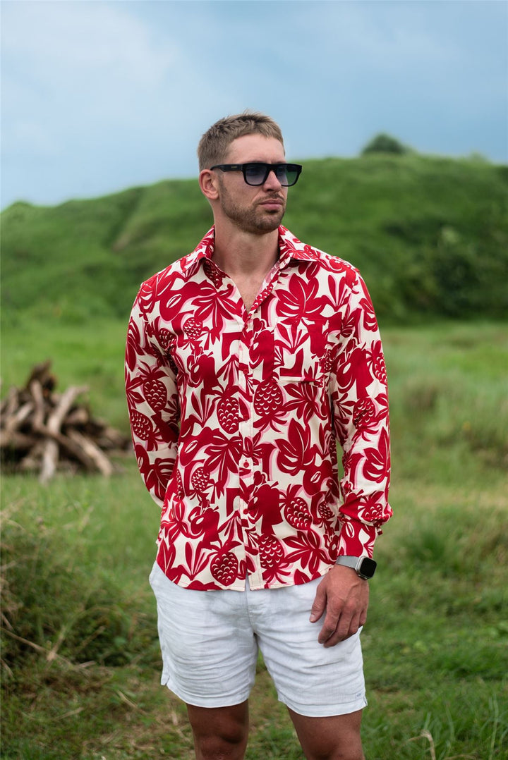 Regular Fit Long Sleeve Shirt - Tropical Grove