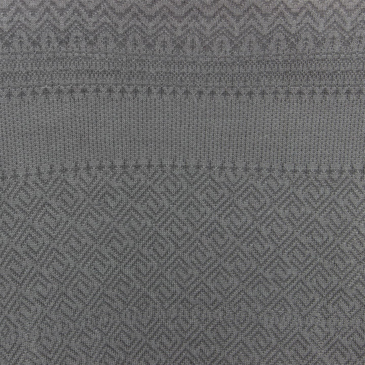 Wool Blend Knit Jumper with Nordic Fair Isle Design - Grey Lavender