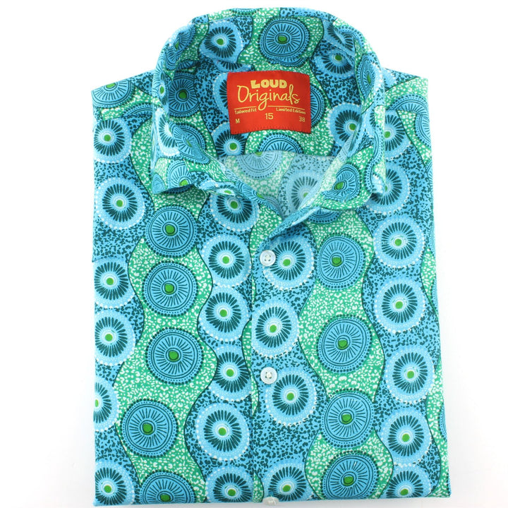 Tailored Fit Short Sleeve Shirt - Umbrellas