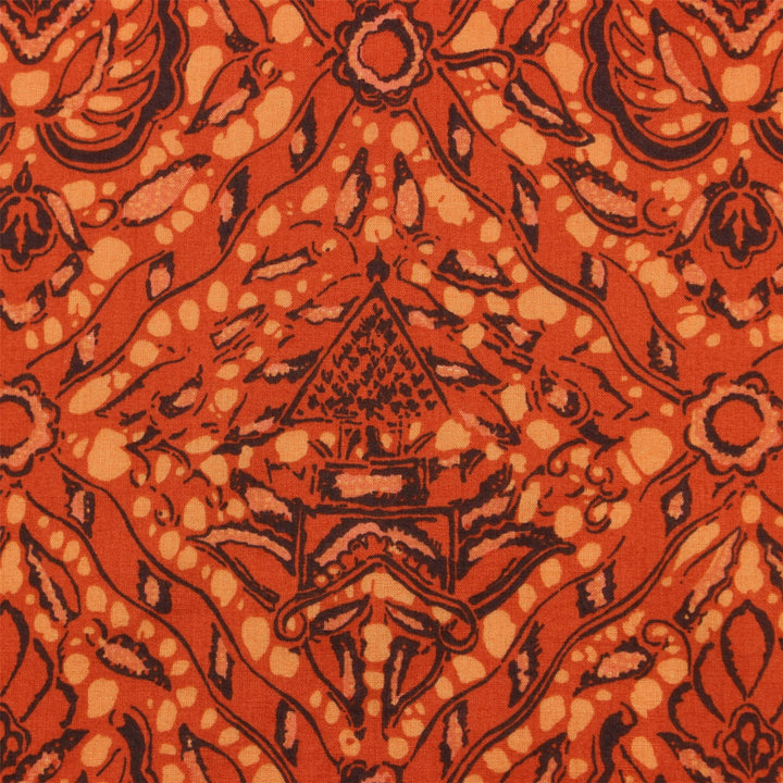 Tailored Fit Short Sleeve Shirt - Tribal Abstract Orange