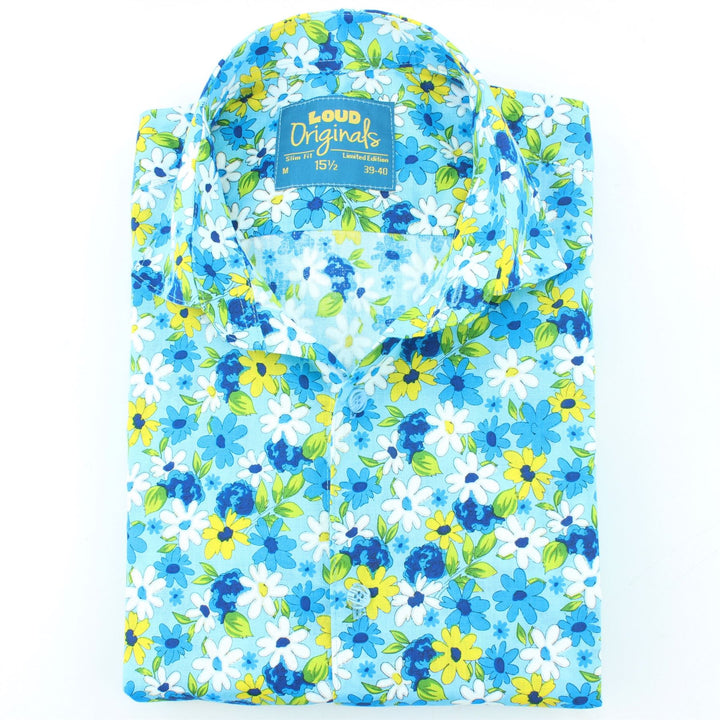 Slim Fit Short Sleeve Shirt - Daisies