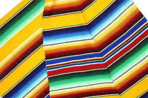 Handgewebter mexikanischer Serape, klein, 192 cm x 88 cm – Gelb