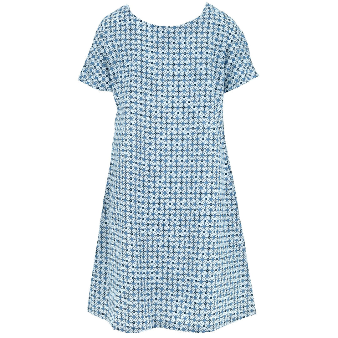 Floaty Pocket Pleat Dress - Perennial Blue