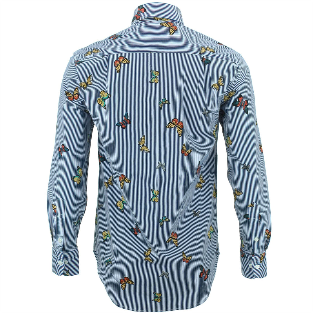 Regular Fit Long Sleeve Shirt - Butterfly Stripes