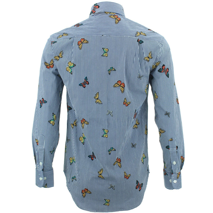 Regular Fit Long Sleeve Shirt - Butterfly Stripes