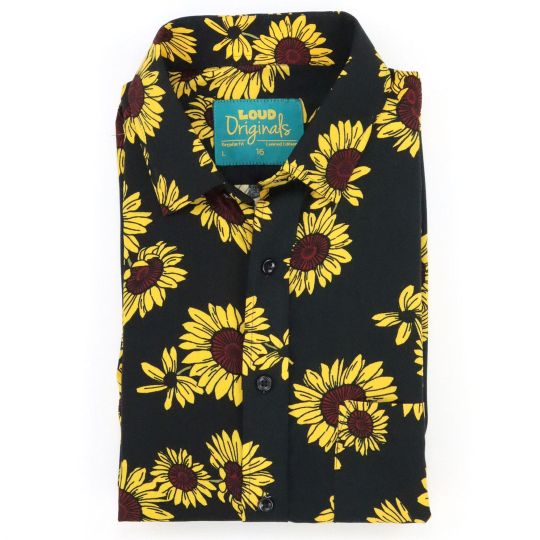 Regular Fit Short Sleeve Shirt - Midnight Sunflower