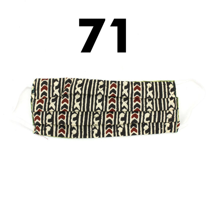 100% Cotton Handmade Pleated Face-Mask