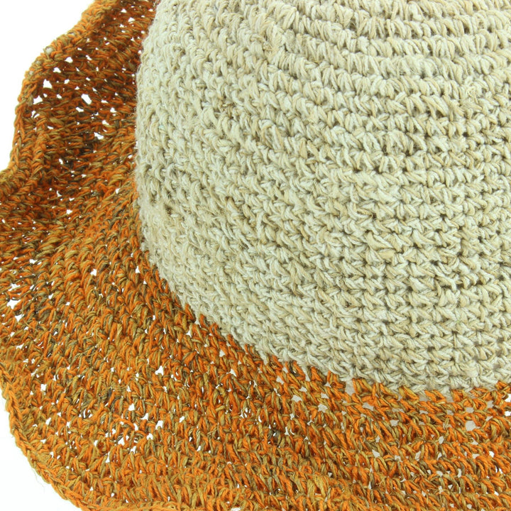 Hemp & Cotton Sun Hat - Two-tone Orange