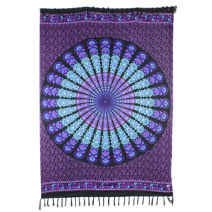 Viscose Rayon Sarong - Mandala - Purple